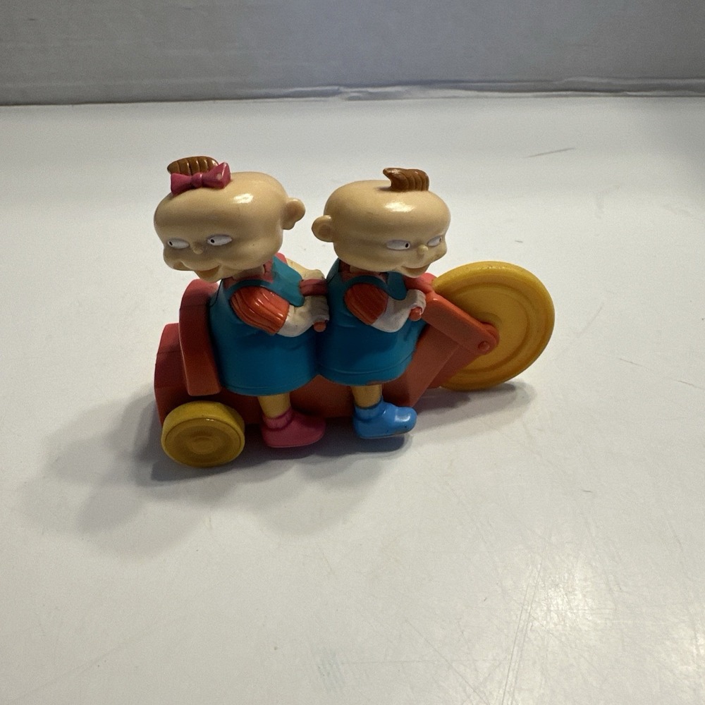 Burger King Kids Toy Nickelodeon Rugrats Phil and Lil Bike Figure Vintage 1998‎